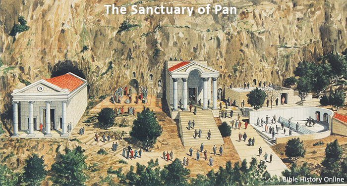 Side note 1.3, the goat faced pagan deity Pan actually had a major temple complex built in the town of Caesarea Philippi, with part of the temple that accessed a cave being called the Gate to the Underworld, Hades. The town was located at the foot of Mount Herman