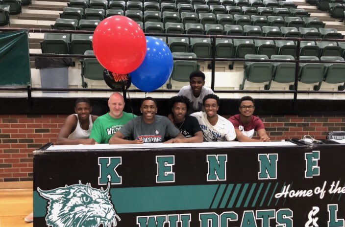 BasketballatKHS's tweet photo. In case y’all missed it, our very own @jvjdownes signed on to play at @ArlingtonBaptUn Monday afternoon!!

We are so proud &amp; excited for what’s ahead for this young man!! 

#1stOneIn
#LastOneGone
#EarnedEverything https://t.co/Sq5tQ9PhAL