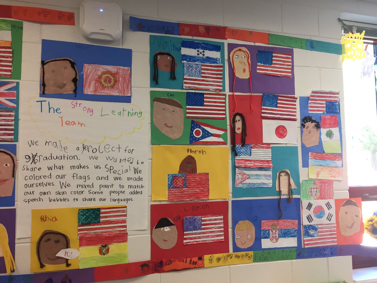 MrsZimpelman's tweet photo. Last week we were challenged with the question: How can you, as the Strong Learning Team, create a display about us to share with our families at graduation? We loved exploring all our unique qualities and using our creativity through our last project. #PBLinFCPS https://t.co/qUu52dYT6f