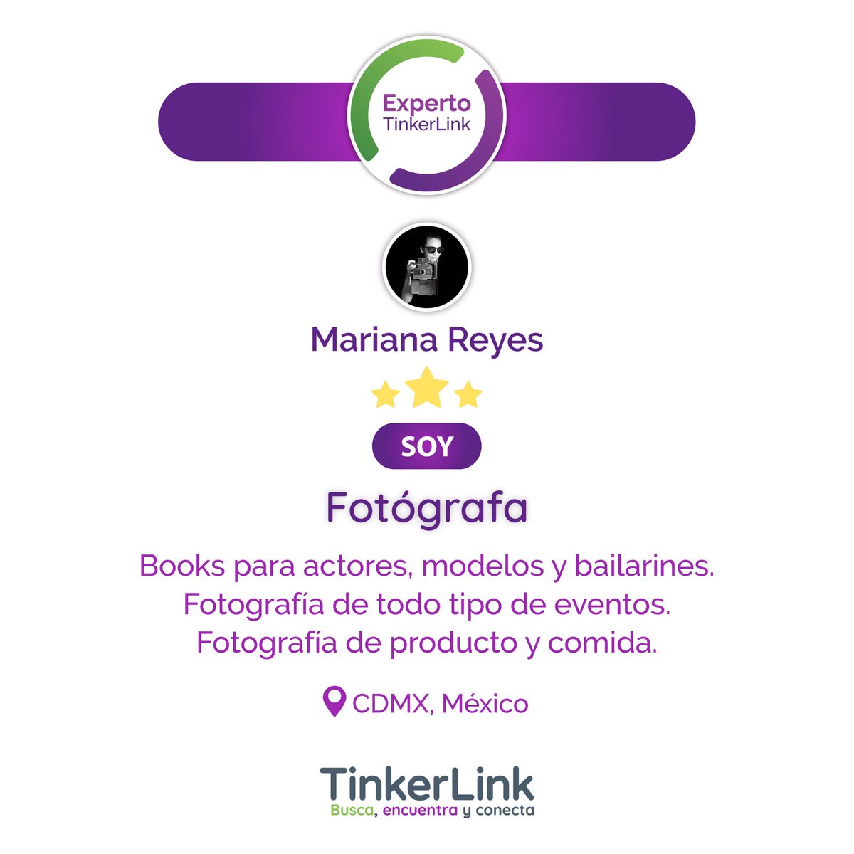 Tinkerlinkapp's tweet photo. #Martes de #ExpertoTinkerLink 📸¿buscas una fotógrafa muy buena? Conecta con Mariana en el siguiente link 👉 https://t.co/rZw2u0UoMS ¡Te sacará las mejores fotos pa’l Instagram! 🔝
#TinkerLink #blogger #fotografia https://t.co/pFqqnT3Af6