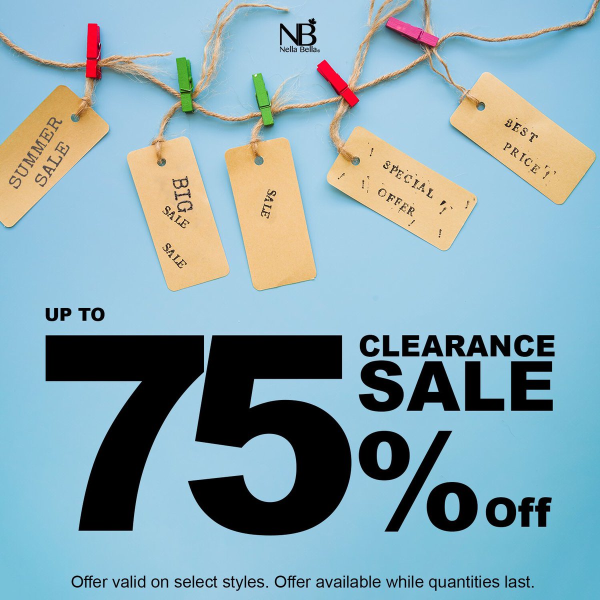 IT’S HERE!! Don’t miss out 🤗
NB Clearance Summer Sale. Save up to 75% off* on almost all of our NU NYLON collection. Online only  #SummerSale #vegan #handbags #hurry #greatdeals see details at nella-bella.com 🤗