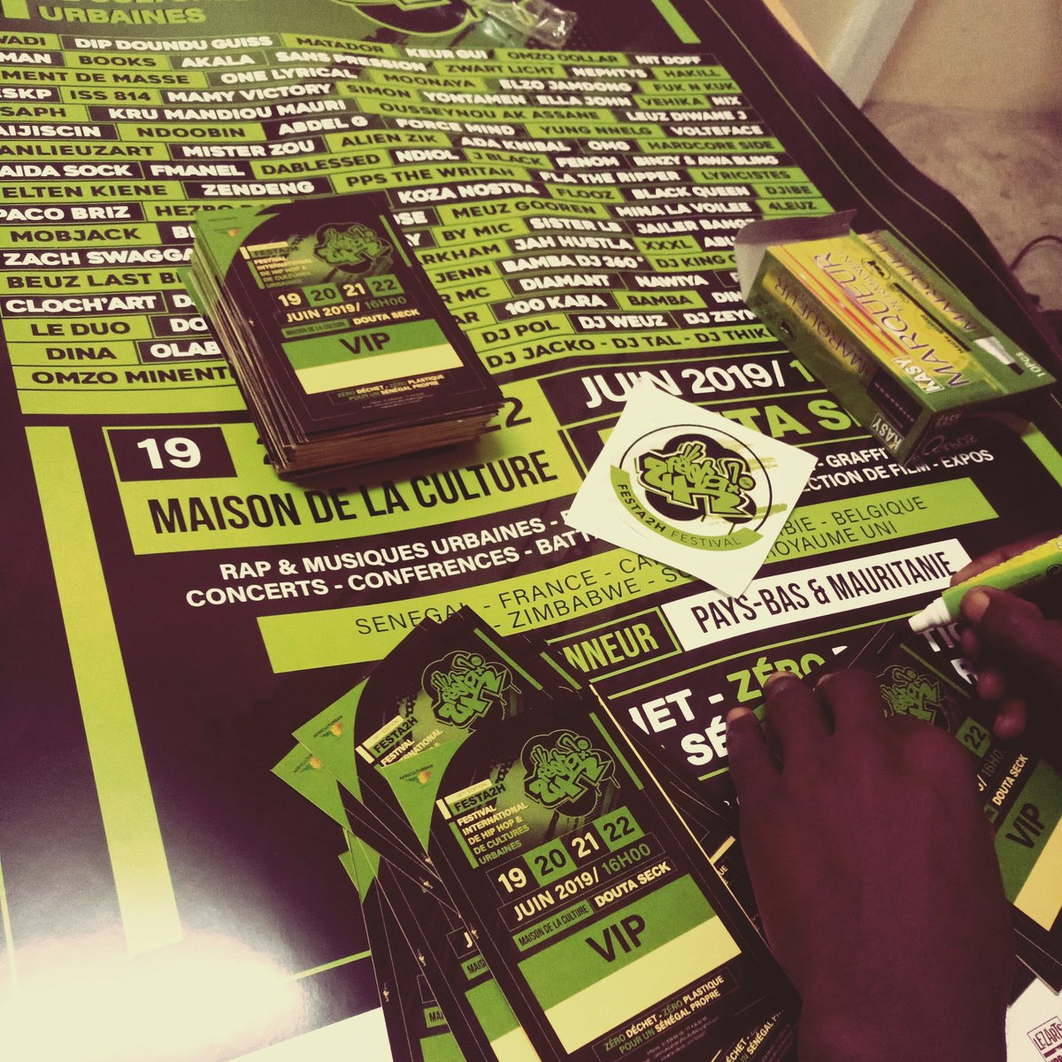 FESTA 2H ÉDITION 14
ON THE ROAD TO THE FESTA2H 
18-19-20-21-22 JUIN 2019 
MAISON DES CULTURES URBAINE( MCU) MAISON DE LA CULTURE DOUTA SECK 
#FESTA2H #AFRICULTURBAN
#ZEROPLASTIQUE #ZERODECHET #SENEGALPROPRE