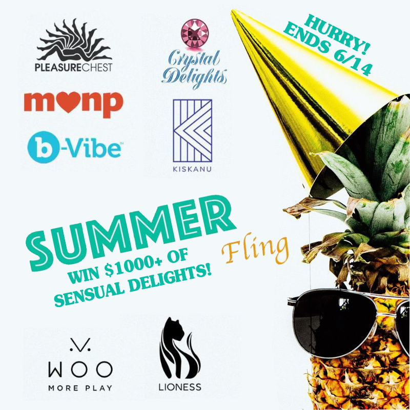 PleasureChestCH's tweet photo. We’re joining the Summer Fling Sweepstakes from @LionessHealth to give away over $1k in goodies from a few fave sex-positive brands, and a $150 gift card, crop and candle from us! 

Click below to enter:
https://t.co/33BaPp1iTh 

#giveaway #contest #pleasure https://t.co/LGT9BWKYup
