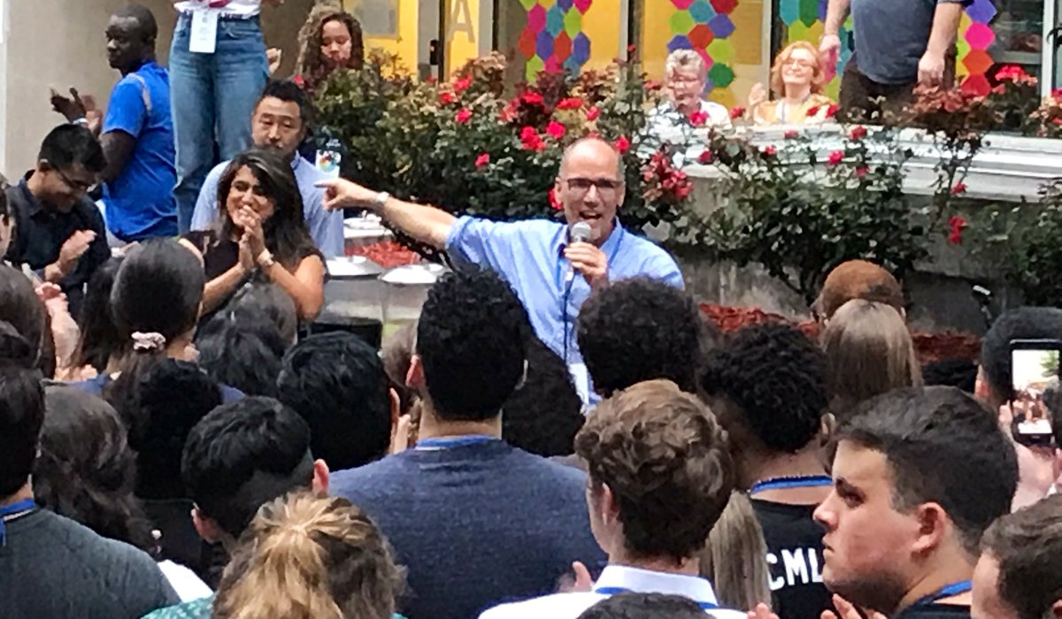 emmalarata's tweet photo. “We will show people that we are indeed a 50-state party.” @TomPerez #OC2020 #corpsvalues https://t.co/PFH1bY1rdC