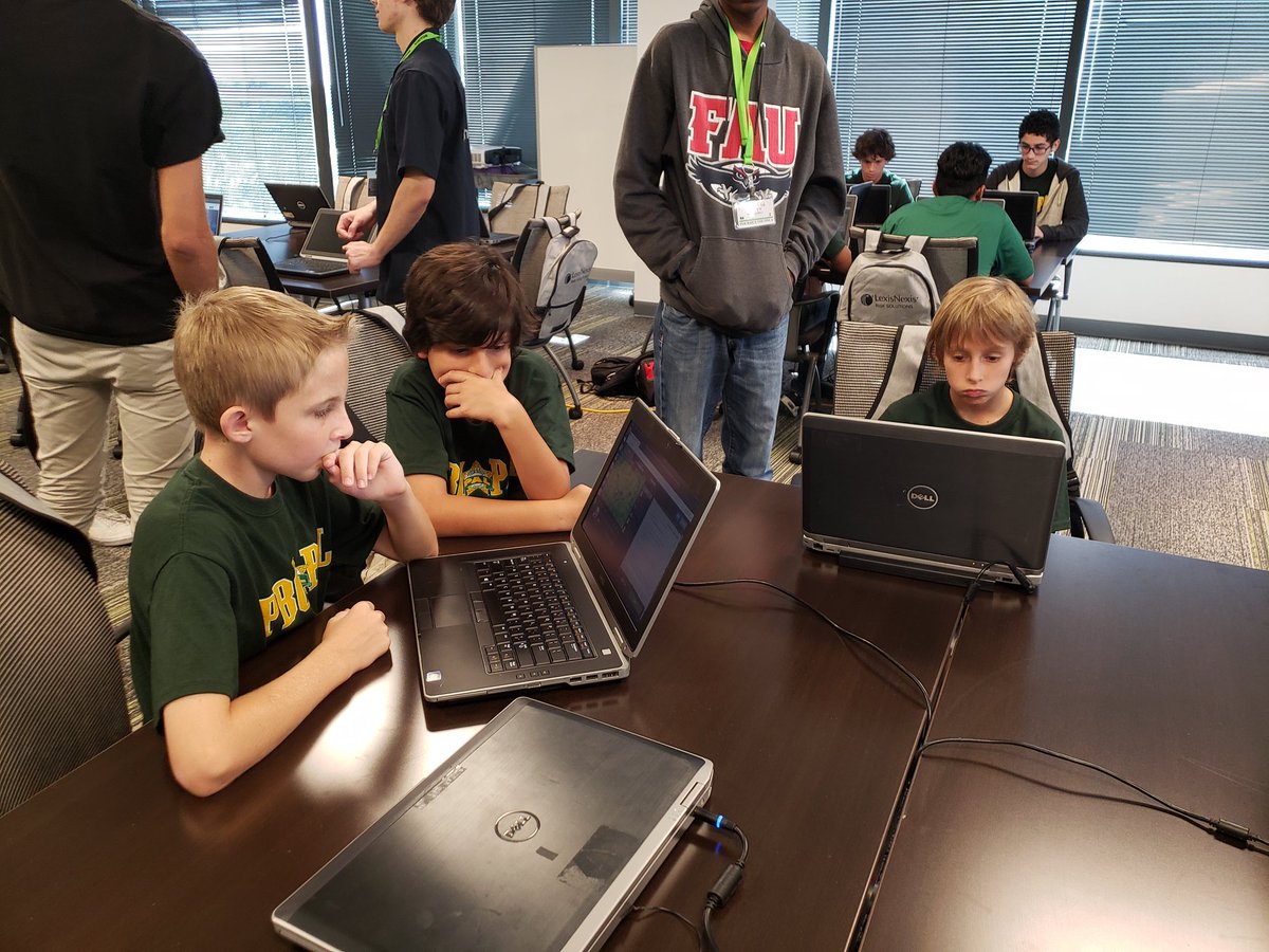 fabius_sarah's tweet photo. Today @LexisNexisRisk hosted 40 kids from TechGarage for a python codecombat competition! These kids were amazing! #community #python #technology https://t.co/XGHSfLSuAL