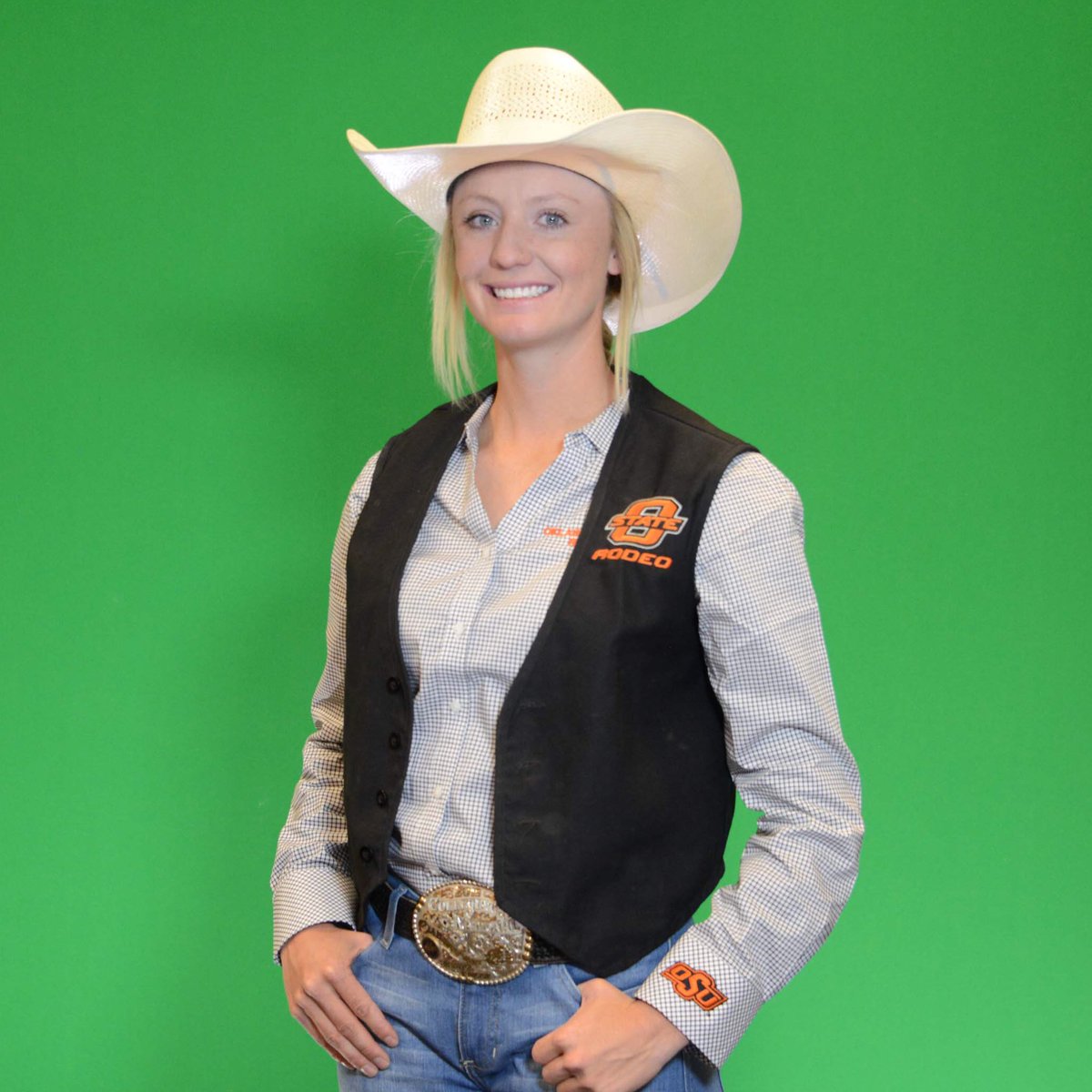 collegerodeo's tweet photo. Kynzie McNeill of Oklahoma State University wins Round Two of the Barrel Racing with a 14.11! #CNFR2019 https://t.co/jym7KSxvzP