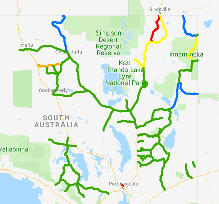 DFIT_SA's tweet photo. Get the latest outback road closure and restriction info at https://t.co/GqQvQvotDJ. Map as at 9.55am Wednesday 12 June. https://t.co/BcsYrLuVDI