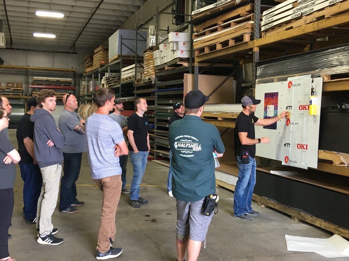 ArlonGraphics's tweet photo. Thank you @wensco123 and Chad Parrish from @GraphitiWraps for hosting an excellent Arlon Fleet & Vehicle Graphics Training last week! What's your favorite part about our training events? #ArlonTraining #vinylwrap #vehiclewrap https://t.co/OROUDBhjRN