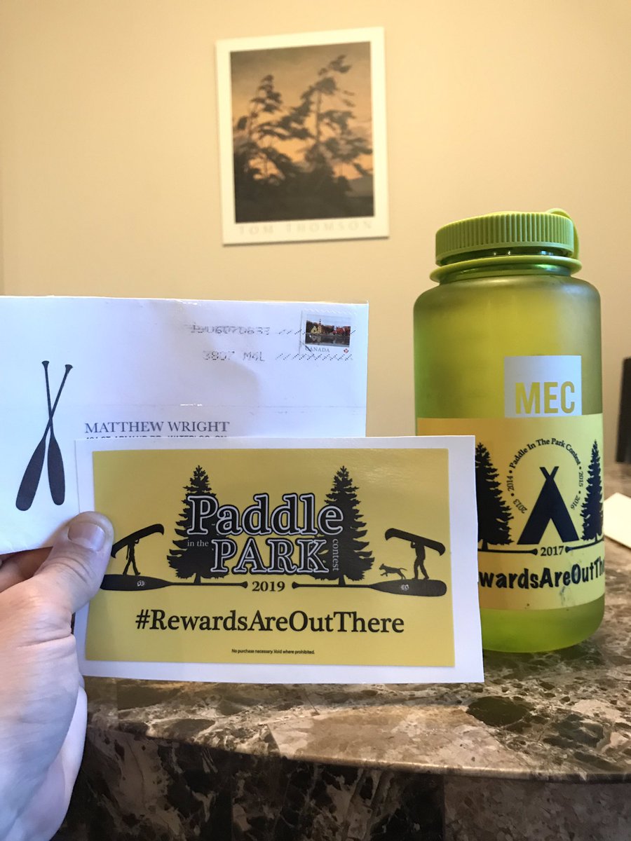 iammattjwright's tweet photo. #RewardsAreOutThere in the mail today - Thanks @PaddleInThePark @Some_Eventful #WeGetOutside Looking forward to finding @BadgerPaddles from @portageur_ca @KCHappyCamper https://t.co/OvHxb9g6dk