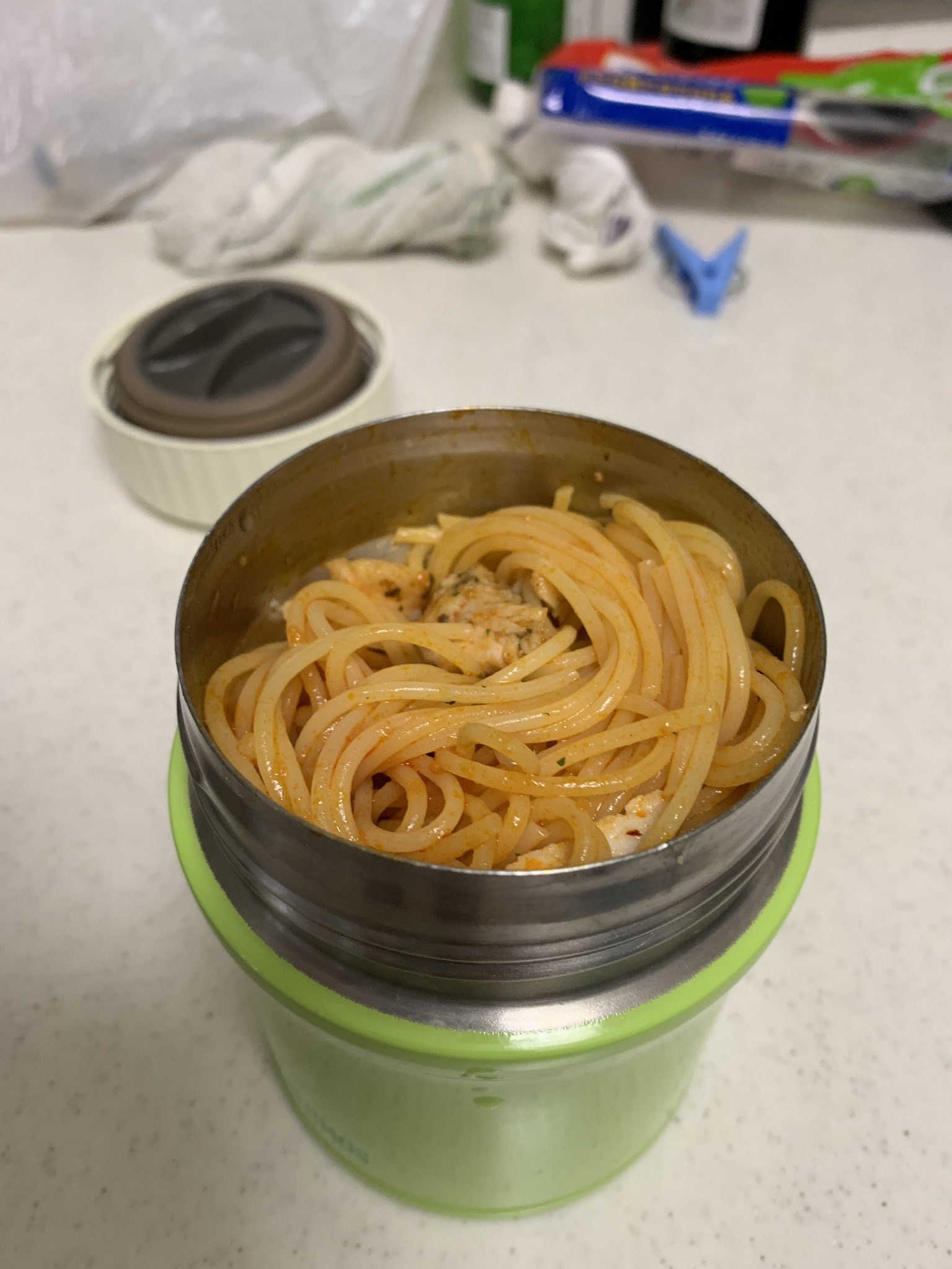 Otsuka スープジャーに詰めたパスタはやや多すぎだったか T Co 0yqkzatmci Twitter