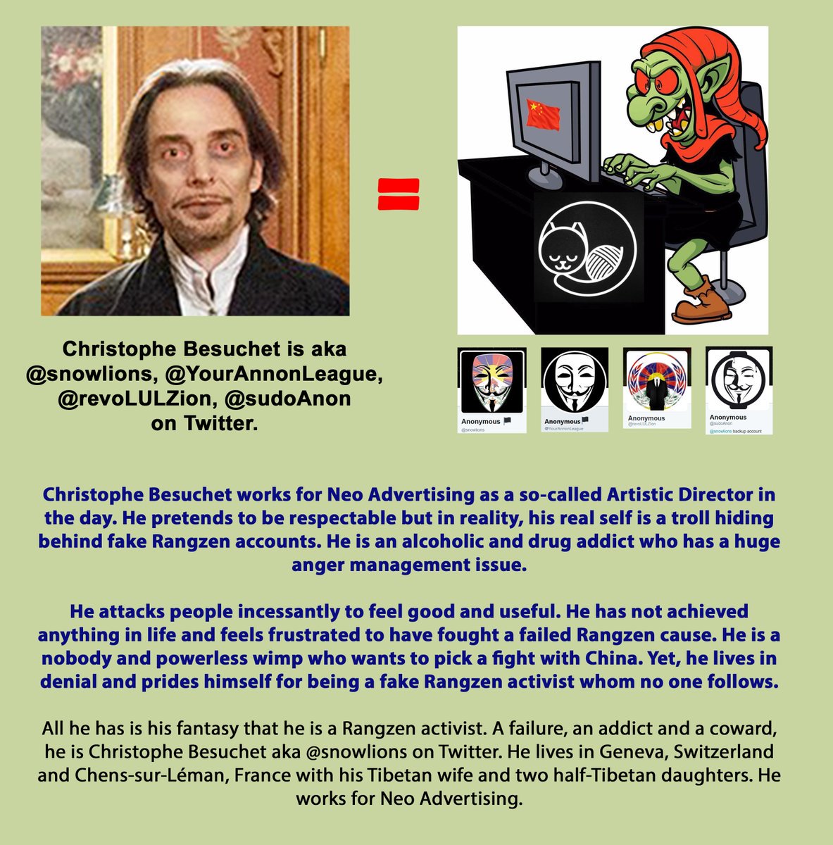 ImpeachCTALS's tweet photo. A good person will not attack others on the internet or encourage hatred  #dalailama #tibet #tibetan #rangzen #bhorangzen #india #dharamsala #indian #kadampa #nepal #liar #truth #lies #tashilhunpomonastery #teachings #dorjeshugden #shugden #controversy #lifttheban #peace #freedom https://t.co/Q5L9EqlY0U