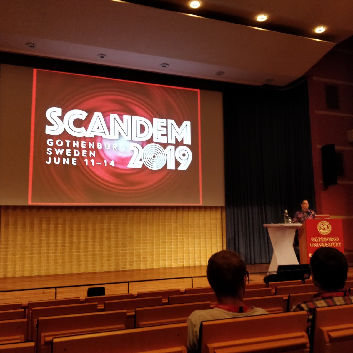 gssantolino's tweet photo. The Annual Meeting of the Nordic Microscopy Society is about to start! #SCANDEM2019 #Gothenburg #microscopy #science #conference #Sweden https://t.co/mWth8M0W37