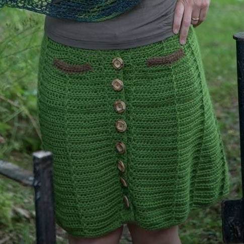 craftyescapism's tweet photo. I can't get my mind off crochet garments recently πππ... & this is the first crochet skirt I've made, completed last month in time for #flocksouthwest It's the Nori Skirt designed by @janehoworth in #interweavecrochet Gorgeous wool is @jarbontextilesβ¦ https://t.co/9POOlaF8Yr https://t.co/OBHC8gE6zj