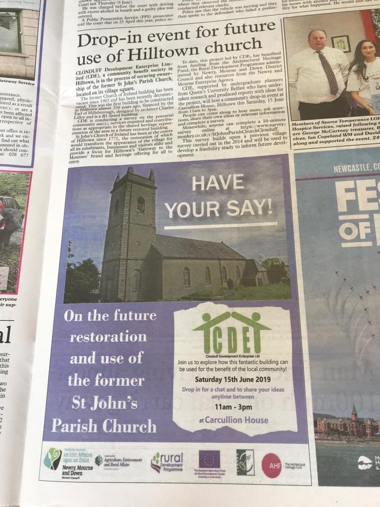 ClonduffDE's tweet photo. Have you taken our survey yet ahead of this Saturday’s drop-in event at Carcullion House, Hilltown from 11am-3pm? You will be able to record a video message on the day in our pop-up ‘diary room’ 😎 https://t.co/21zgdS0Xbc