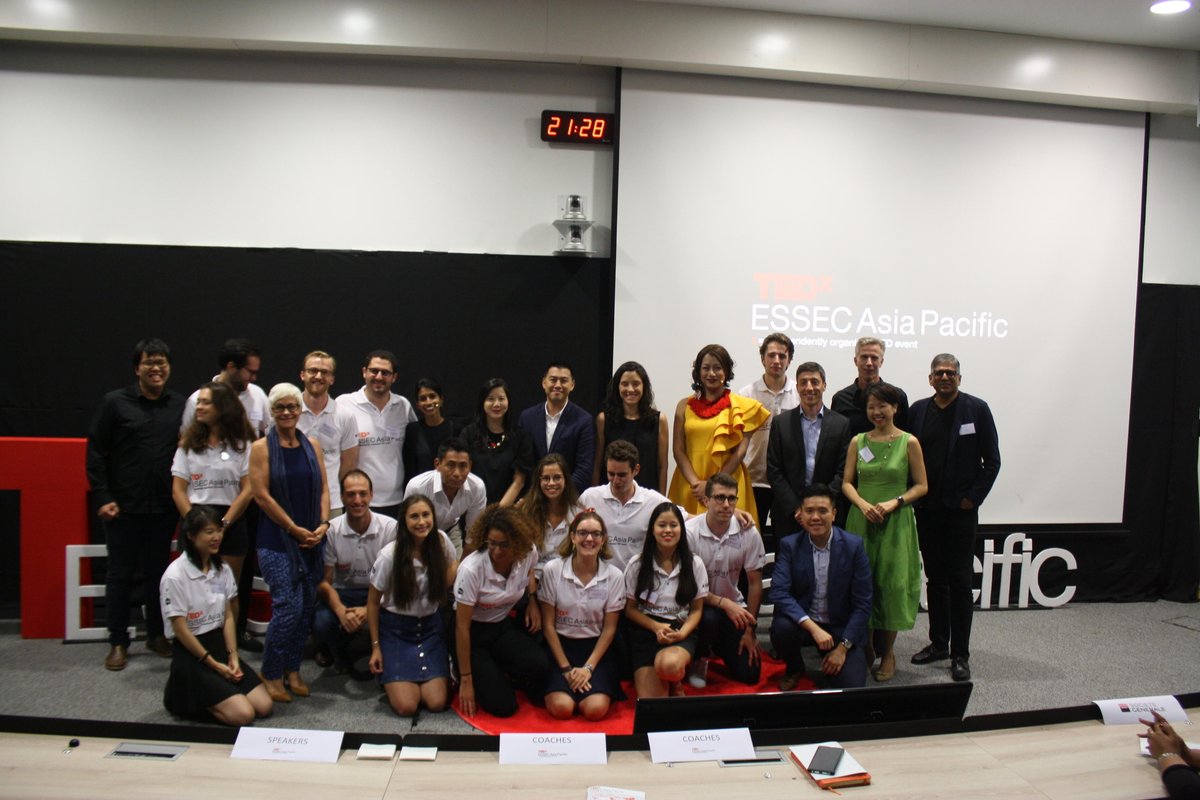June 6: Our first edition of <a href="/TEDXESSECAPAC/">TEDxESSECAsiaPacific</a>. Organized in collab with the #ESSECInitiatives, the event revolved around the theme, “Step In!” w/ 8 speakers that are taking risks in #education, #environment, #health, #socialengagement &amp; #youth. Coverage: bit.ly/2IaMNSk