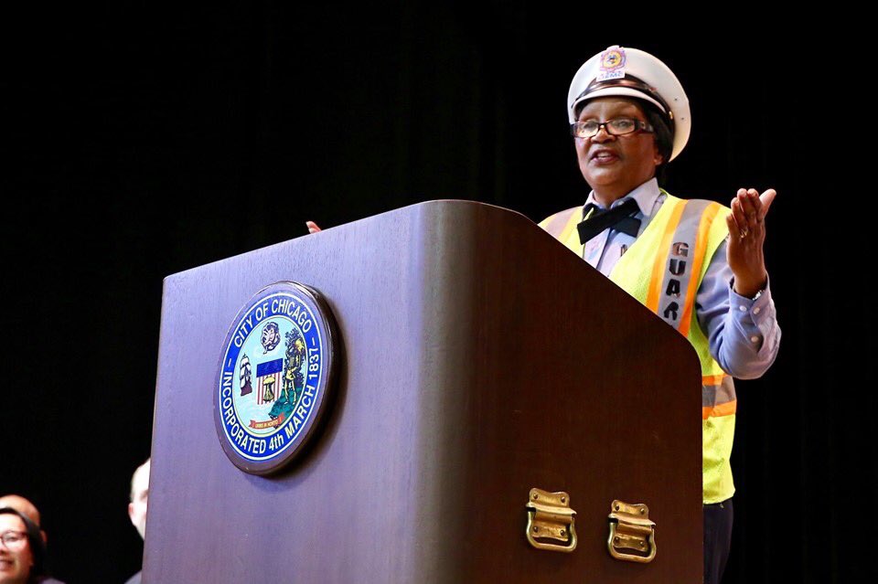StBenedictPrep's tweet photo. Chicago Public Schools very graciously shared some of their pics from last week's Crossing Guard of the Year award.
Thanks so much, CPS. Roxie Rocks!
#stbenedictprep
#cps
#oemc https://t.co/rzGRNUaxBK