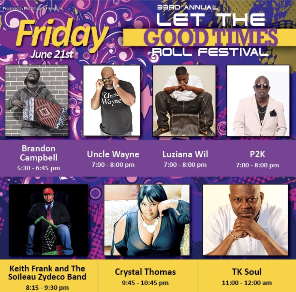 Let the Good Times Roll Festival Friday night line up!  Click the link in the bio for tickets. #Louisiana #LouisianaFestival #DowntownShreveport