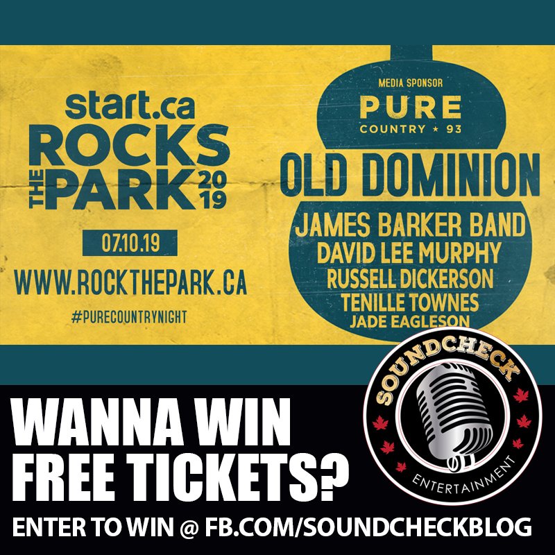 How would you like to WIN two general admission passes to @startca @RockTheParkLDN - Wed, Jul 10 with @OldDominion, @JamesBarkerBand and more? Details on how to qualify below! #WeLoveLive #RTP2019 #LdnOnt #LdnEnt soundcheckentertainment.ca/country-return…