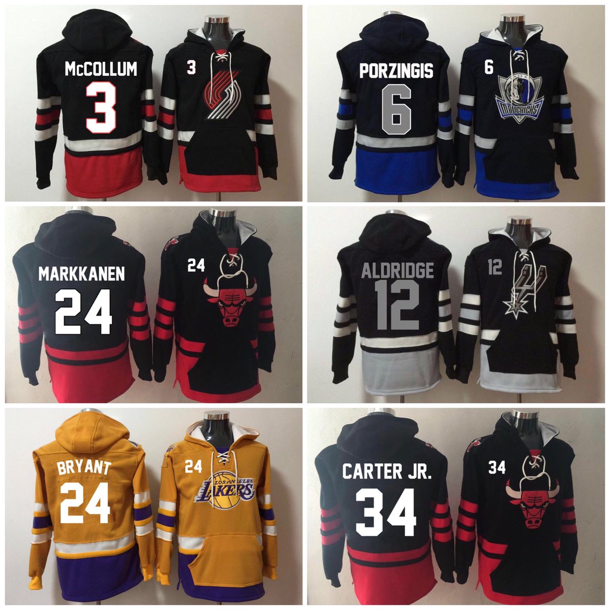 HOHoodies's tweet photo. Check out our dope NBA hoodies and sneakers! Just added a bunch of new ones such as @kporzee, @DeMar_DeRozan, @CJMcCollum and more! Use code “HOOPS” at checkout to save 15% on your entire order! Make sure to get yours at https://t.co/k9u0TCdK5D! https://t.co/TAaAyoBeUP