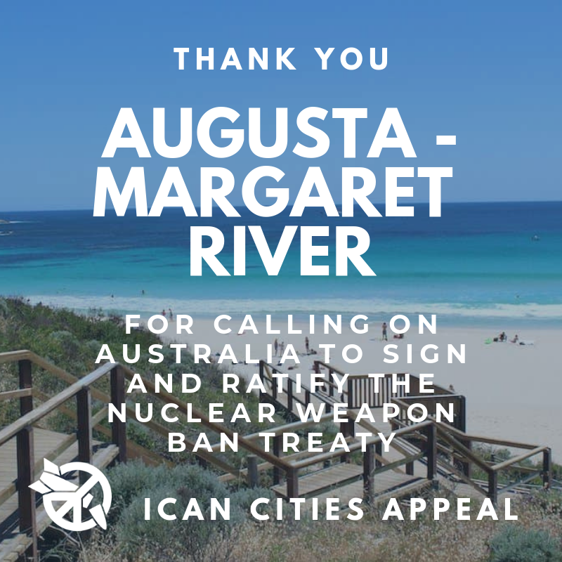 At the very south-west tip of Australia, the Shire of Augusta-Margaret River has endorsed the Cities Appeal, calling on our government to join the #nuclearban treaty! <a href="/WALGA/">WALGA</a> #ICANsave
icanw.org/au/cities