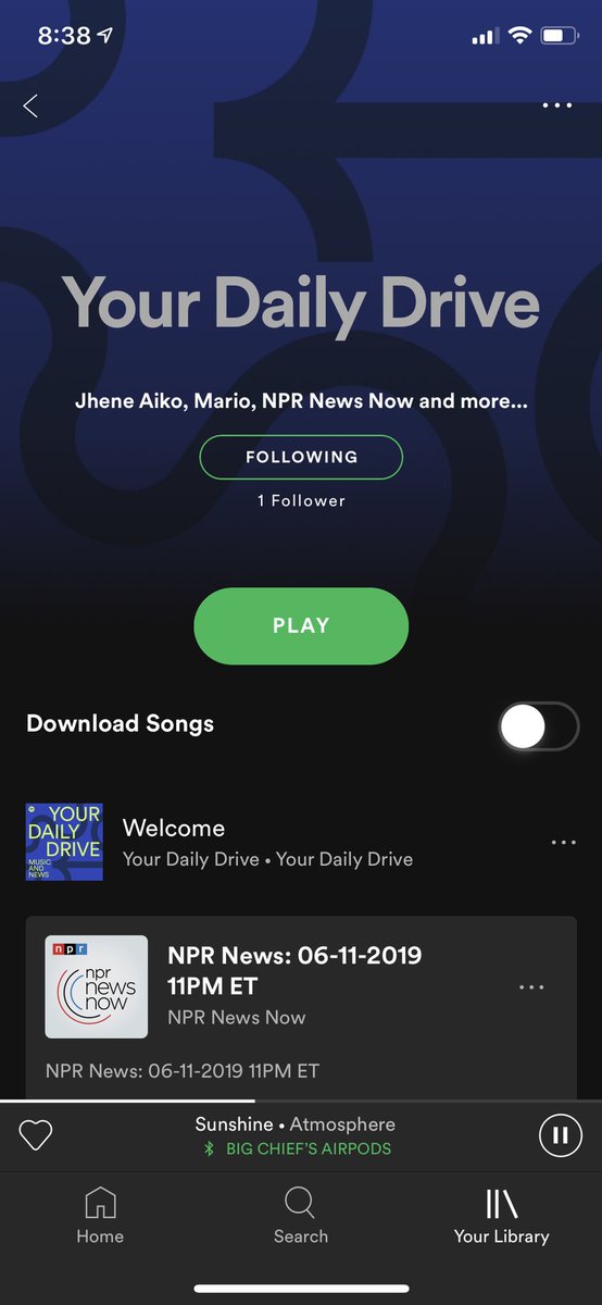 Chieflo1986's tweet photo. @Spotify always comin through with new innovative playlists.. 🤙🏽 https://t.co/XXitp0quu5