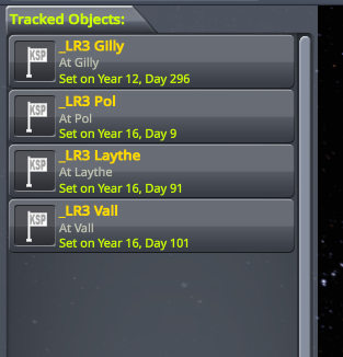 SumGuyTwitches's tweet photo. Laythe to Vall done, but checking the flags I'll have to run back through kerbin... and return to Tylo. This time we have the flagsetter in the hotseat #SSTA #GauntletClass #SSTO #KSP https://t.co/1KfwKChBoT