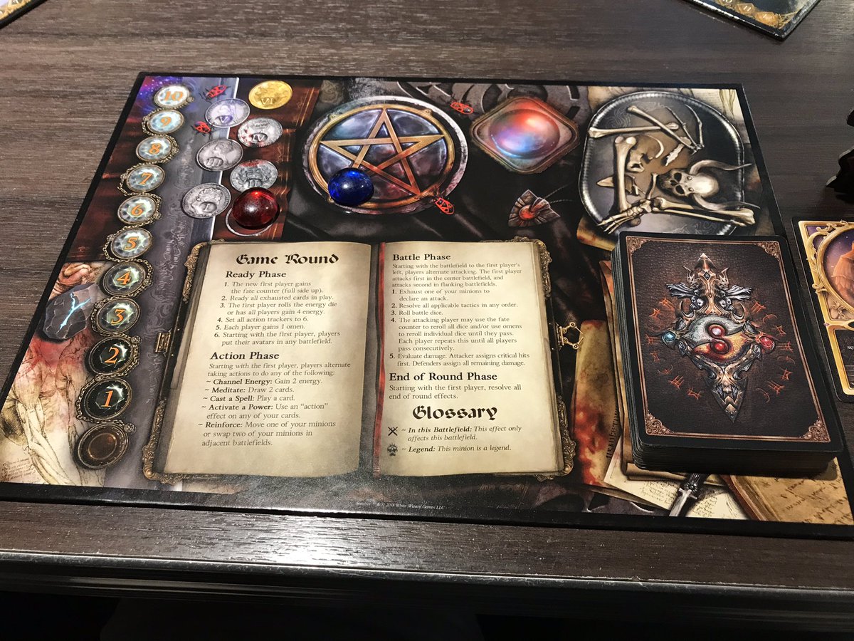 thing12games's tweet photo. Played #Sorcerer by @wwizardgames with @BJGeekNation @DeadlyKai at @MoxBoarding 

The art in this is GORGEOUS! https://t.co/By0BPnWyl1