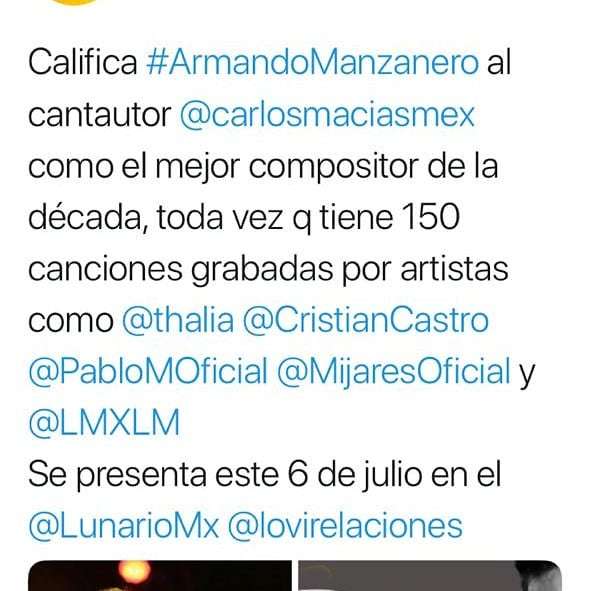 laoficinade's tweet photo. Gracias @televisa_espectaculos por la nota ... Y a ustedes los veo el 6 de julio en el @lunariomx pesa ver a @carlosmaciasmex .... ________ Los boletos ya estan a la venta. Puedes acceder desde este enlace < https://t.co/9KuNC9j3a6 > No esperes hasta el… https://t.co/yuzXoYozDx https://t.co/XTLcVRMVcU