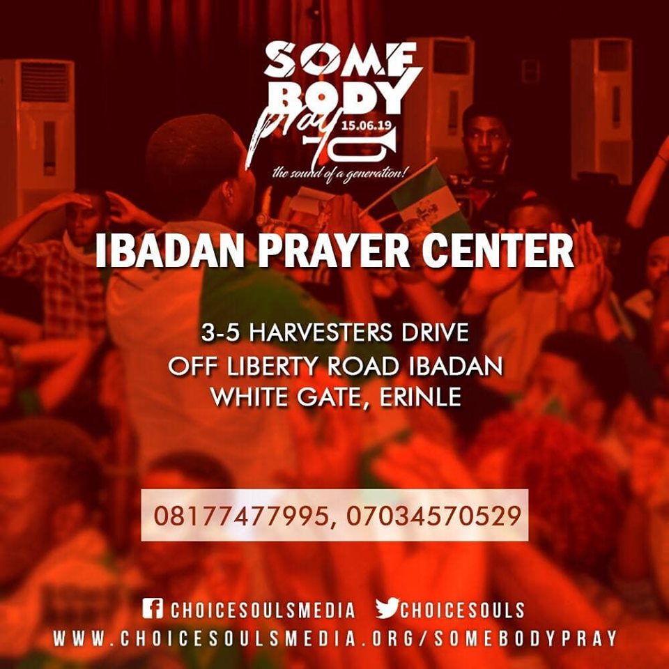 GHCHq's tweet photo. Countdown to the prayer movement, SOMEBODY PRAY!

This Saturday June 15th 2019

Ibadan prayer centre... #Somebodypray
#TheSoundofageneration
#Propheticsound
#Prayerconcert
#9hoursnonstopprayers
#propheticworship
#Freshsounds
#Declarations
#June15 https://t.co/LyLWtwlRvV
