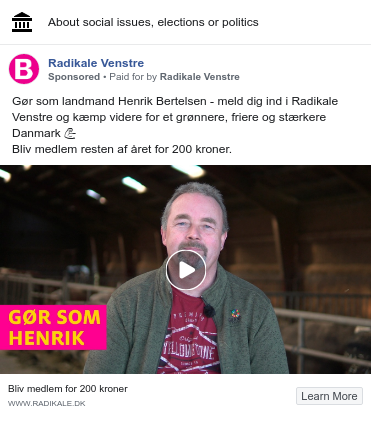 dkpolads's tweet image. Der er en ny annonce fra Radikale Venstre: facebook.com/ads/library/?a…