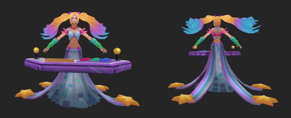 Moobeat On Twitter Here S A Peek At The Other Chroma For Arcade Riven Miss Fortune And Sona