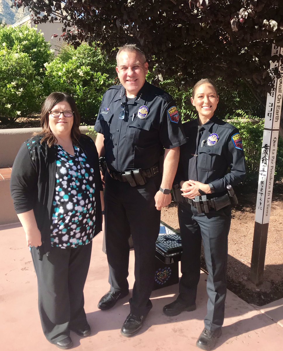 CharlesRHusted's tweet photo. Jamie (Records Clerk II) &amp; Catherine (Police Officer) &amp; other City staff recognized @CityofSedonaAZ Council Meeting for their recent career advancement - “Best employees in the multiverse” @SandyinSedona #Proud #SedonaRocks https://t.co/XKHmuGABW6