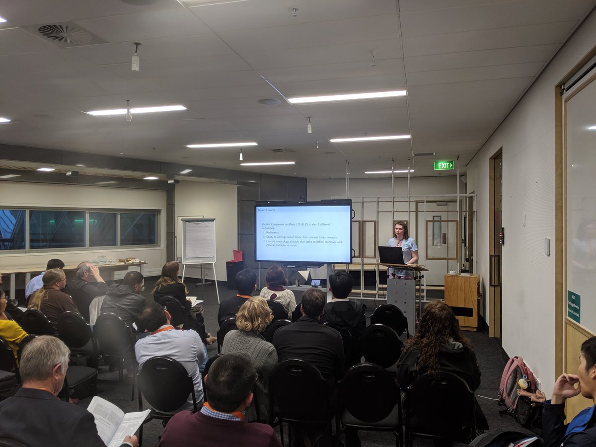 Modsurski's tweet photo. Brae Stoltz from @UNBC is giving a very interesting talk on their paper titled "MU_PSYC: Music Psychology Enriched Genetic Algorithm" at @CEC_2019 🧬🎶👩‍💻🖥️ https://t.co/PNFKEpN2cz