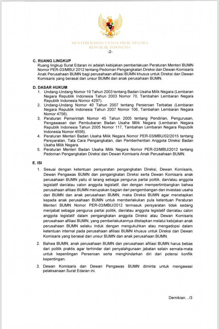 Contoh Surat Edaran Khusus