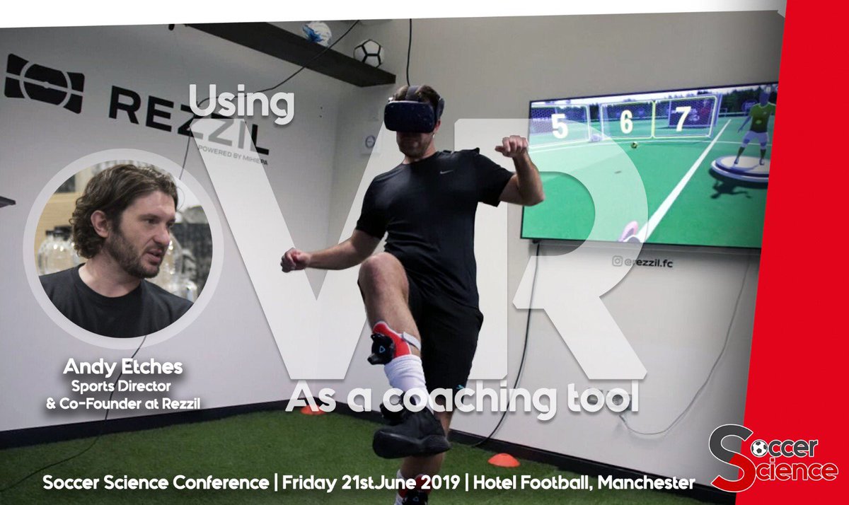 🚨 #2019SoccerSciConf 🚨

With just over 1️⃣ week to go, take a look at what’s happening at the <a href="/SoccerScience/">Soccer Science</a> conference.

We have <a href="/mancunian/">Andy Etches</a> showing off the cutting edge VR player development technology from <a href="/Rezzil_/">Isreal</a> <a href="/MiHiepa/">Elite Football Training</a> ⚽️

🎟 urlzs.com/bgwKV Very few tickets left!
