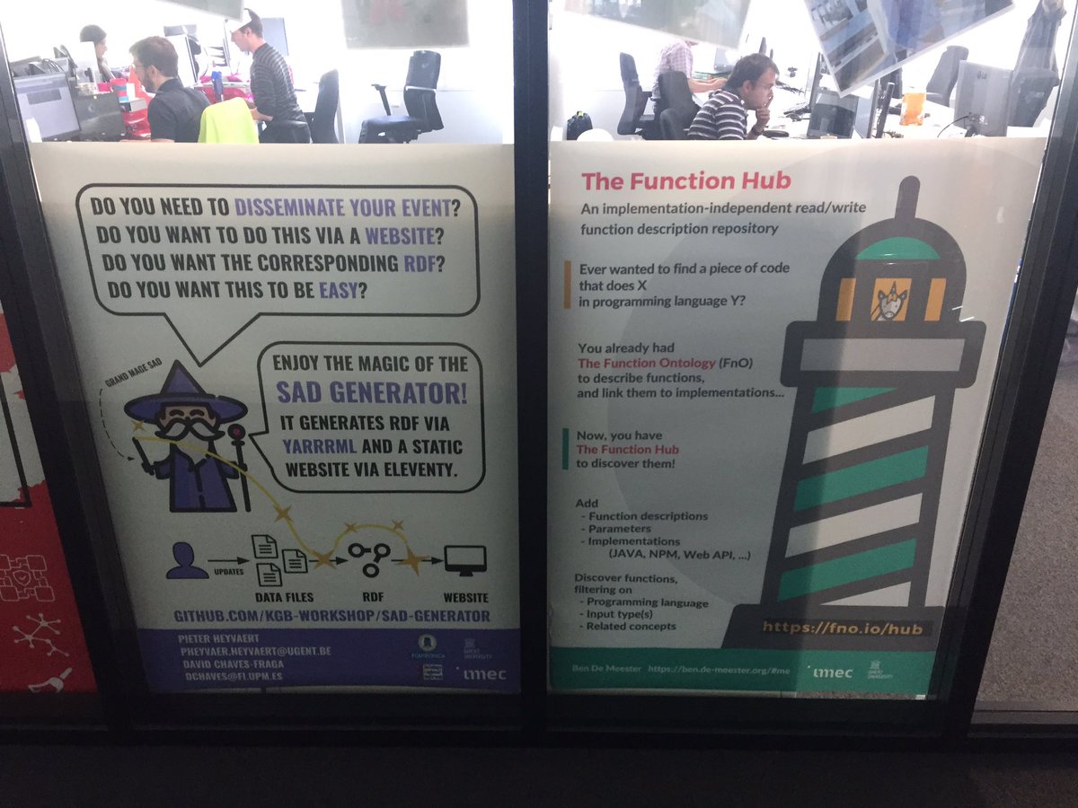 HeyPieter's tweet image. Our #eswc2019 posters have found a new home at our office 😃 🧙‍♂️ 🦄