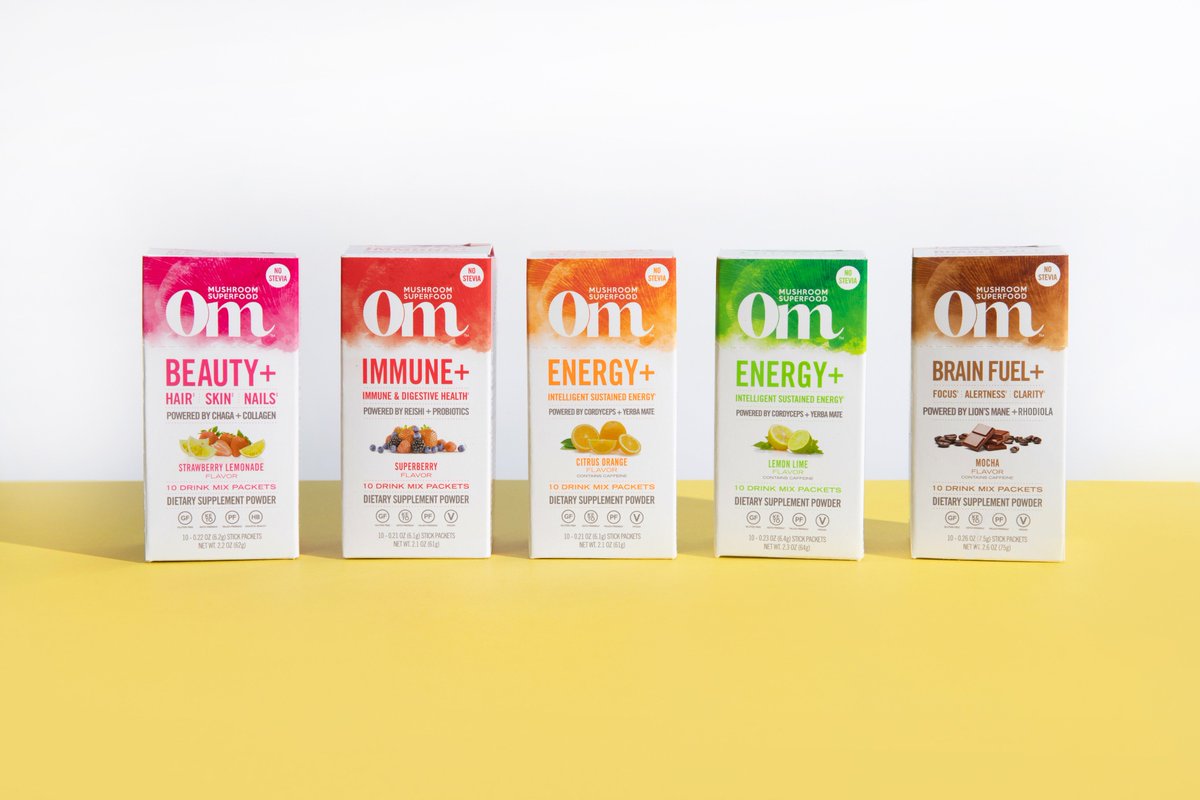 Best news EVER: all of our functional mushroom drink sticks are back in stock at ommushrooms.com ✨. Get your brain fueled, your immune system boosted and your energy upgraded! #ommushrooms #functionalmushrooms #dailyom #shrooms