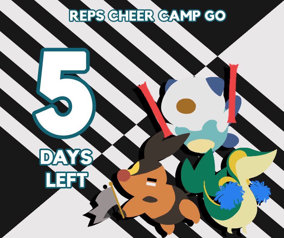 ❗️❗️5 DAYS TO GO before REPS CHEER CAMP GO. Don’t miss your chance and sign up now❗️❗️

We guarantee you that this cheer camp will help you gain more knowledge about cheering and you will have so much fun!