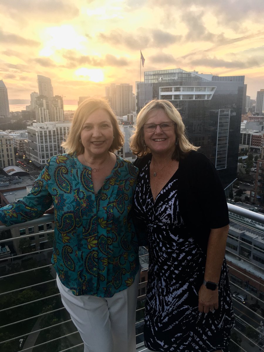 LisaHASDIC's tweet photo. What an amazing way to end the day - overlooking the city of San Diego ⁦@ChildInitiative⁩ annual sunset reception w/ Sandy McBrayer and friends.  ⁦@HASDIC⁩ https://t.co/GQDuHSijG5
