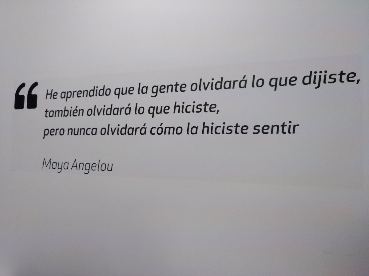 CeliaHil's tweet photo. "He aprendido que la gente olvidará lo que dijiste, también olvidará lo que hiciste, pero nunca olvidará cómo la hiciste sentir" 😉 #MayaAngelou 

#BuenosDías #BonDia #GoodMorning https://t.co/HmbX7XadoX