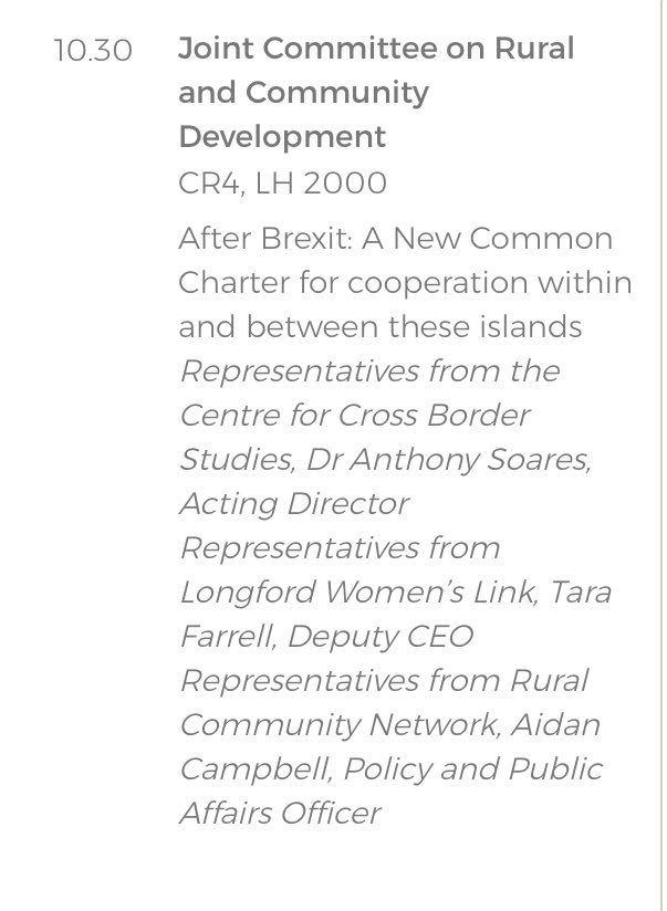 Tara Farrell (@teefarr) on Twitter photo Looking forward to presenting the #NewCommonCharter to the <a href="/OireachtasNews/">Houses of the Oireachtas - Tithe an Oireachtais</a> Joint Committee on Rural and Community Development this morning with <a href="/antsoares67/">Anthony Soares</a> <a href="/CCBSCrossBorder/">Centre for Cross Border Cooperation</a> <a href="/RuralCommNet/">RCN NI</a> <a href="/LWLLongford/">Longford Womens Link</a> Looking forward to presenting the #NewCommonCharter to the <a href="/OireachtasNews/">Houses of the Oireachtas - Tithe an Oireachtais</a> Joint Committee on Rural and Community Development this morning with <a href="/antsoares67/">Anthony Soares</a> <a href="/CCBSCrossBorder/">Centre for Cross Border Cooperation</a> <a href="/RuralCommNet/">RCN NI</a> <a href="/LWLLongford/">Longford Womens Link</a>