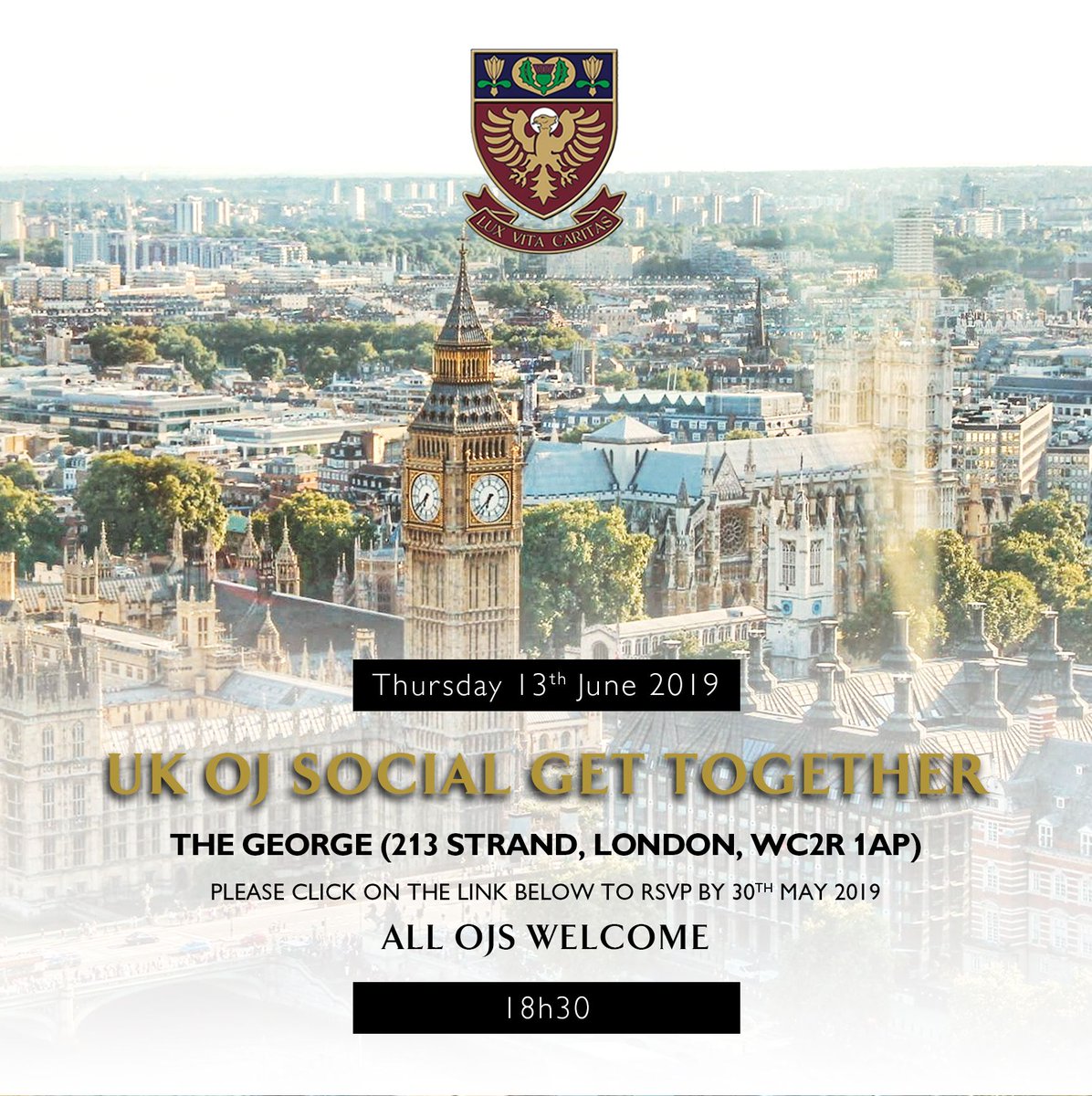 We look forward to hosting our UK OJ's tomorow night 13th June, The George at 18h30.