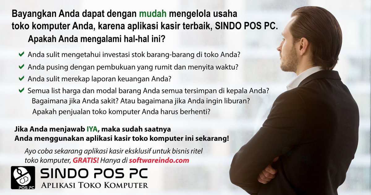 Youfy10's tweet photo. New! Bayangkan Anda dapat dengan mudah mengelola usaha toko komputer Anda, karena aplikasi kasir terbaik SINDO POS PC. Ayo coba sekarang, Free!
hanya di https://t.co/COHH06wzvo
.
.
.
.
.
#softwareindo
#aplikasikasir
#softwarekasir https://t.co/wFKAXJw3Cq
