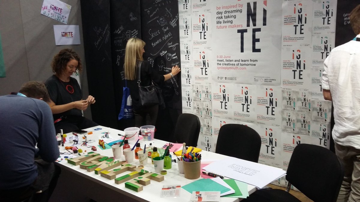 Great stand at <a href="/DevonBizShow/">Devon Biz Show</a> by <a href="/IgnitePlymouth/">IgnitePlymouth</a> on creativity in the workplace. Lots of creative events on this week, check out The Ignite Festival of Creativity #DevonBizShow