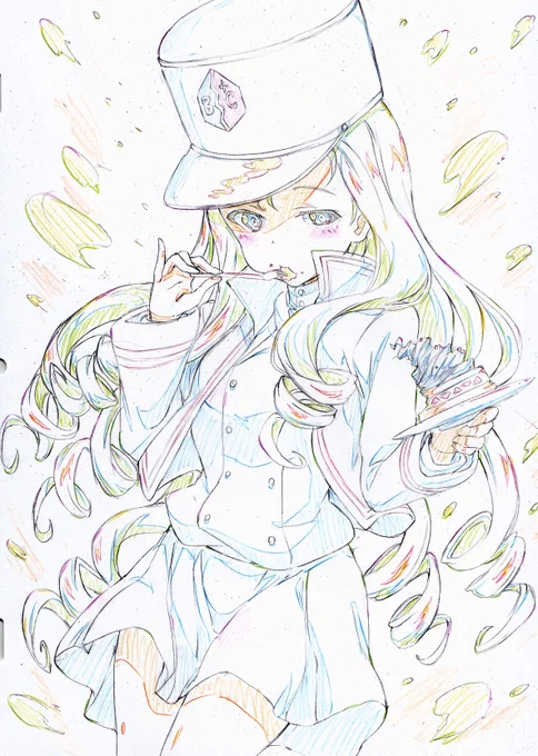 BC自由学園のマリー様描いた。勝っても負けてもケーキ食べ過ぎて太るくらいの天罰は欲しい、小憎ら可愛らしい子である。#garupan 