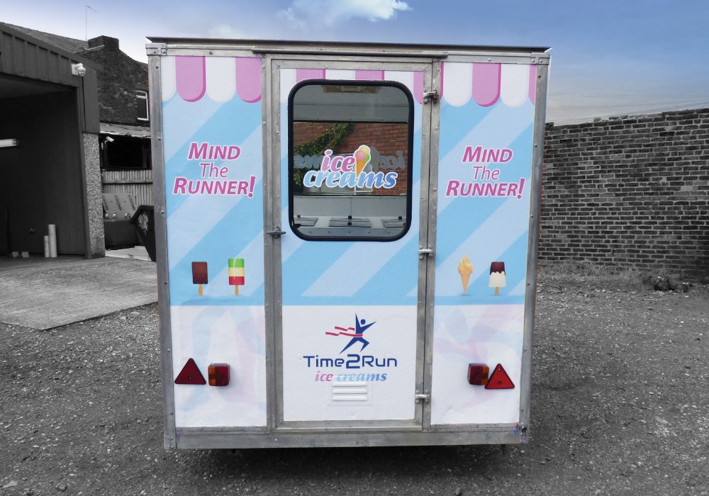 SignsNorthwest's tweet photo. We're absolutely loving the refurbished Ice Cream Trailer!  0161-776 0527 or enquiries@signsnw.co.uk #icecreamtrailer #signsnorthwest #vansignsmanchester #signmakers #vehiclelivery #vehiclewraps #vehiclegraphics #vanwrapping #vansigns #signdesign #trailersigns #time2runevents https://t.co/4RXNDYvsAI