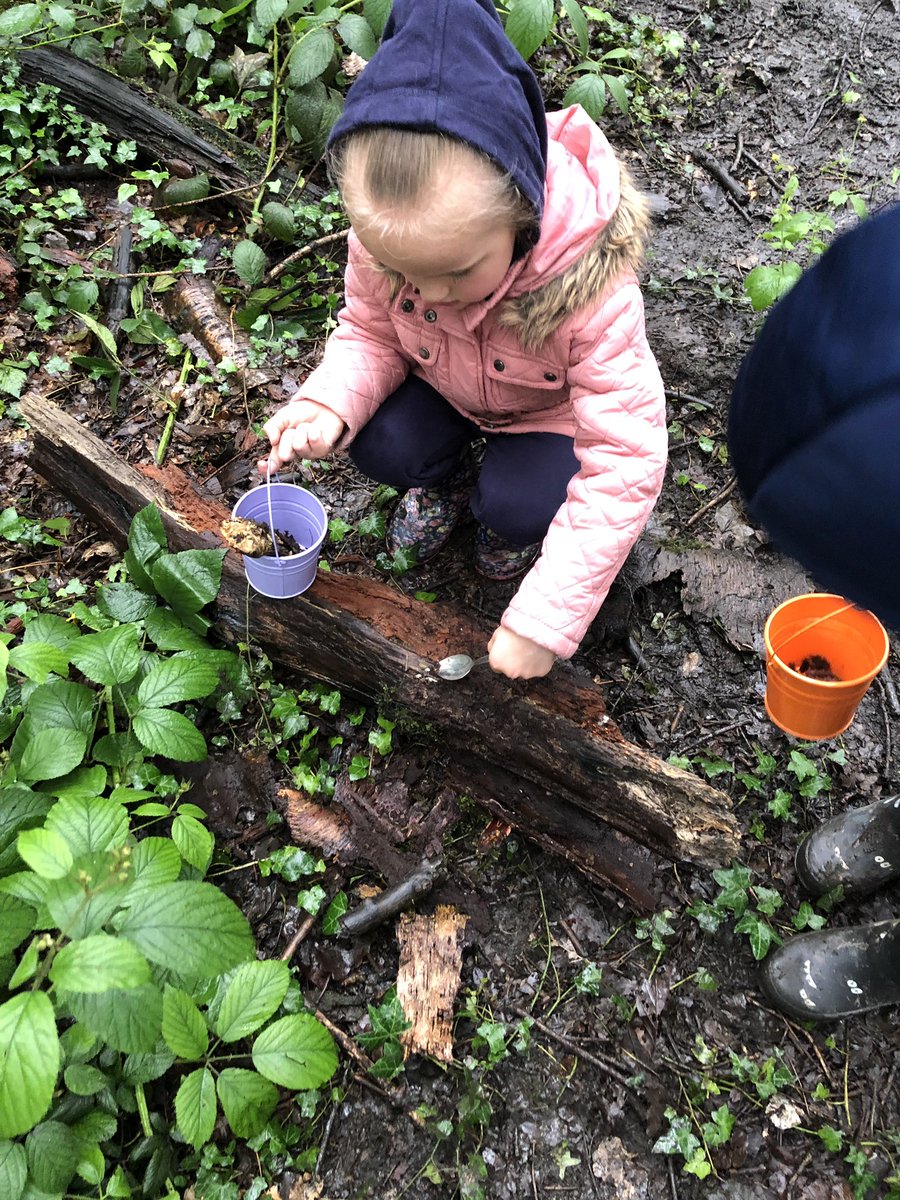 StAidansRecpt's tweet photo. A wet and muddy Forest School session, there was lots of bugs about though!! 🕷🐜🐛 https://t.co/XBvDHP18vE