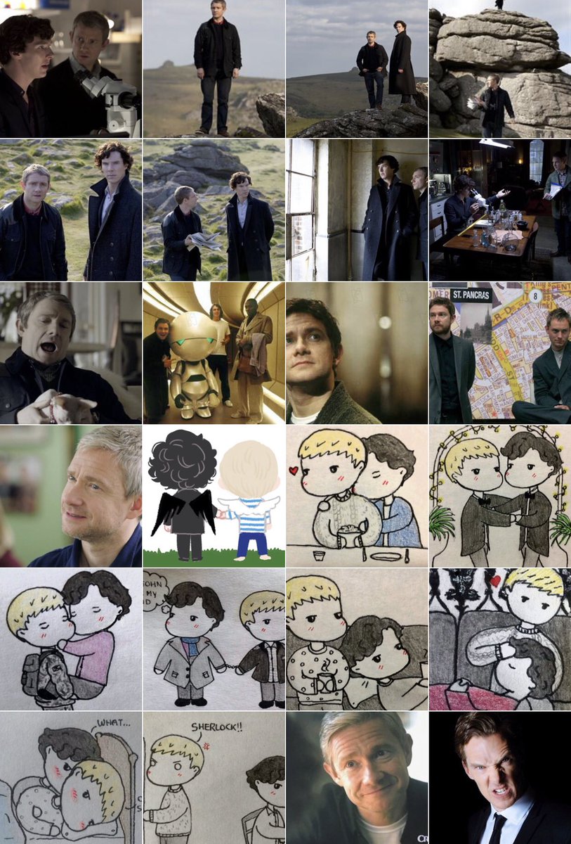 bookgirlwlove's tweet photo. I have close to 4,000 Johnlock/MF/BC pictures/art saved on my phone. I can’t start saving Good Omens pics, too. 🥺 My poor phone will burst! #butiwantto https://t.co/mXnBIvdy1a