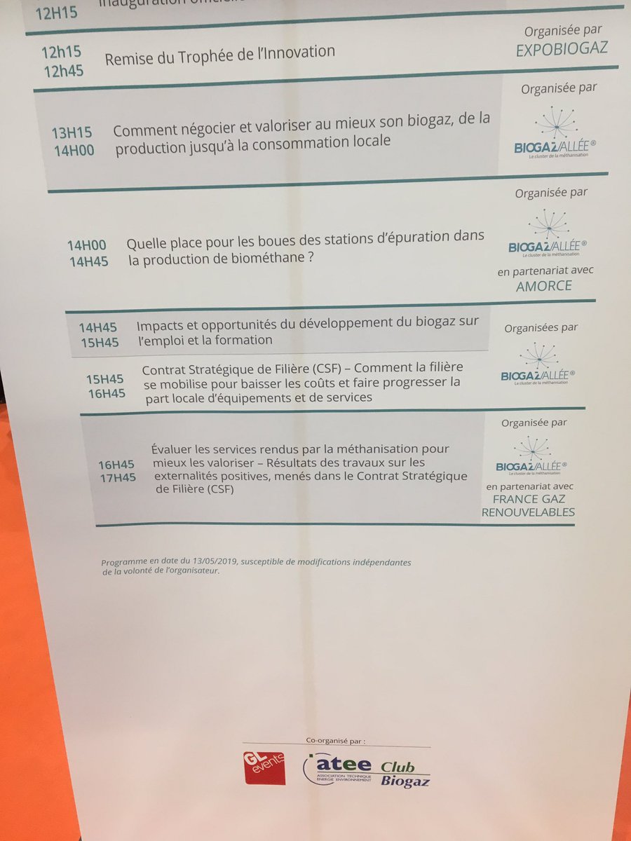 BiogazVallee's tweet photo. Comment négocier et valoriser au mieux son #biogaz, de la production à la consommation locale ? Venez échanger et poser vos questions sur nos conférences @BiogazVallee avec #ilek #gazup et @AAMF_biogaz de 13h15 à 14h - espace conférences @expobiogaz https://t.co/kDIFoYvpZ1