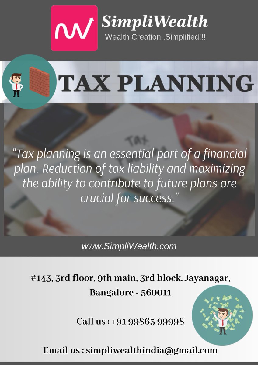 SimpliWealth's tweet photo. #OnePlus7IsHere #NerKondaPaarvaiTrailer #Chandrayaan2

Tax planning is an essential part of a #financial plan.

#simpliwealth #wealthcreationsimplified #taxplanningadvisersinjayanagar #taxplanningadvisersinbangalore #jayanagar3rdblock #taxplannersinjayanagarbangalore https://t.co/ghFa9oGAVi